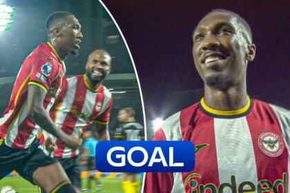 Anthony heads Brentford in front against Chelsea