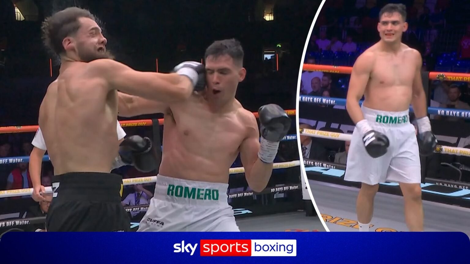 'He's knocked his teeth out!' | Romero forgets gum shield but wins seconds later!