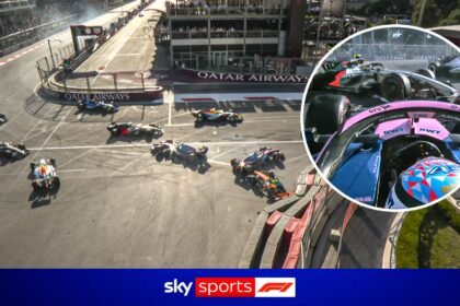 CARNAGE as Norris out of Azerbaijan GP in multi-car crash!