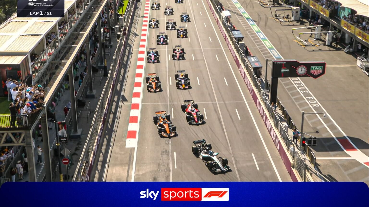 Super start for Russell as he holds onto Baku lead!