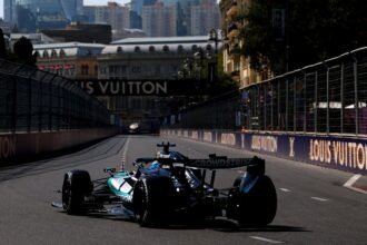 Russell fastest as Antonelli suffers reliability issues in Baku first practice
