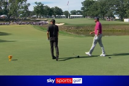 Scheffler and Echavarria confront crowd after mid-swing yell