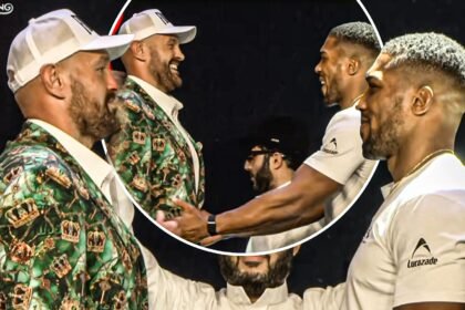 It is happening! Fury and AJ finally come together in face-off!