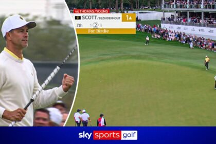 Scott makes MONSTER birdie at the 7th as Internationals continue to dominate!
