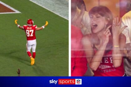 Taylor Swift sends message after record-breaking Kelce touchdown!