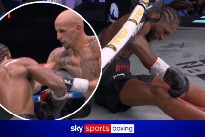 Saved by the bell! Richards survives dramatic knockdown!