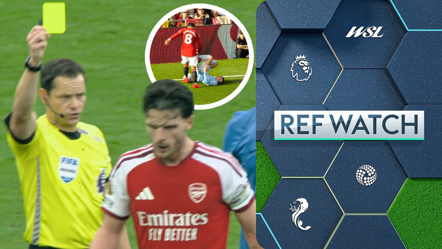 Did Rice escape red for 'petulant' kick? What's the difference with Foden/Fernandes?