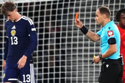 Ten-man Scotland beaten by Switzerland in Pocognoli's first match at Hampden