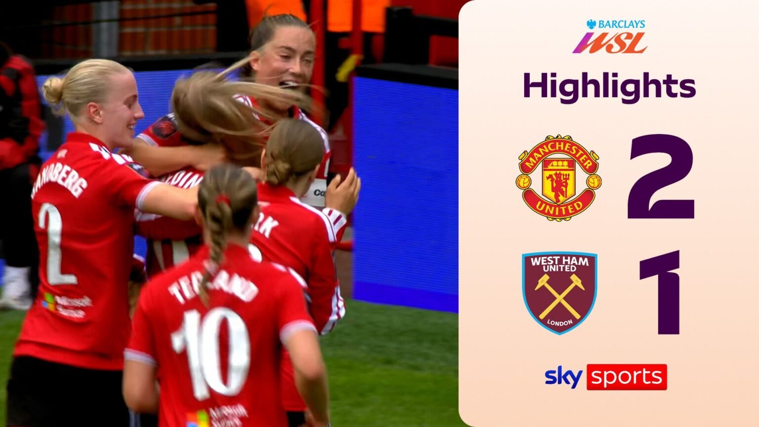 Man Utd beat West Ham to claim their first WSL victory of the season!