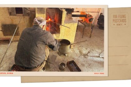 Greetings from Syria, where time seems to melt as a glassmaker braves scorching temps