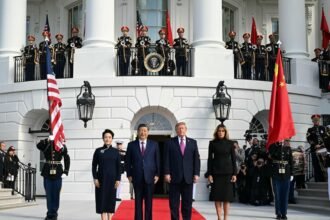 Trump greets Xi at White House for high-stakes state visit