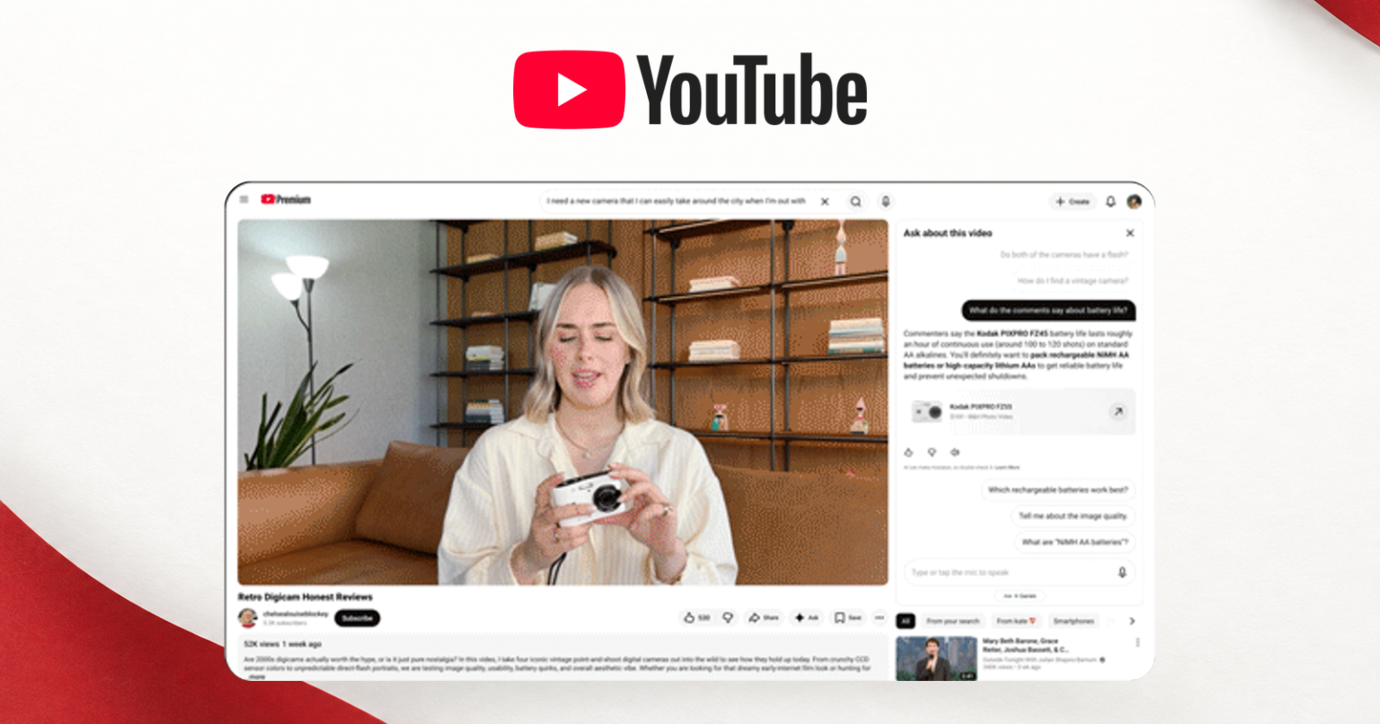 YouTube Adds Shopping Features To Ask YouTube AI Search via @sejournal, @MattGSouthern