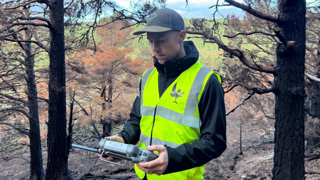How drones are hunting fires hidden beneath the Cairngorms