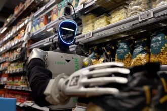 Denmark tests humanoid robots in supermarkets to help to ease staff workload at night