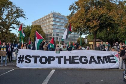 Protesters rally outside Dublin stadium over Ireland-Israel match