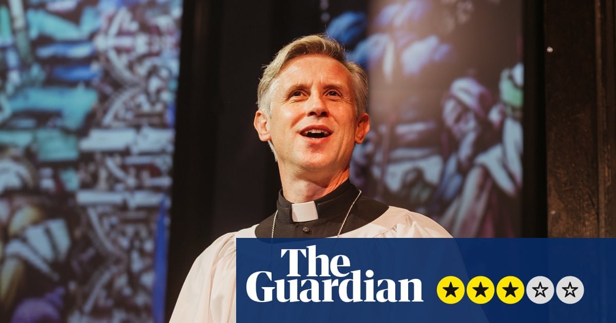 Murder Before Evensong review – the Rev Richard Coles’s village mystery squeezes into cosy theatre
