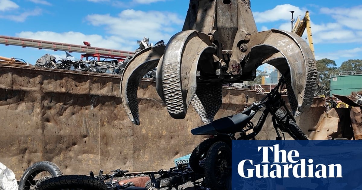 ‘Where illegal ebikes go to die’: first bikes seized under new laws in NSW crushed