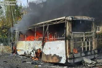 Russian strike on buses kills 33, say officials, as deadly attacks on Ukraine surge