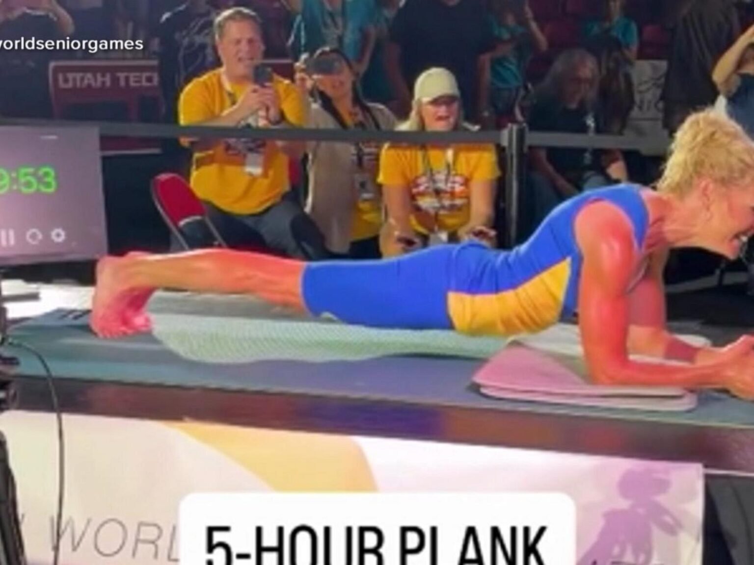 WATCH:  Grandmother breaks another planking record at 61