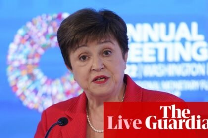 IMF chief warns energy shock, public debt and AI boom threaten global growth – business live