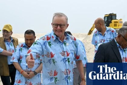 Overseas, Albanese sees ‘the very definition of climate injustice’ – but at home, he still wants coal