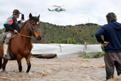 Residents airlifted to safety after flooding in central Chile