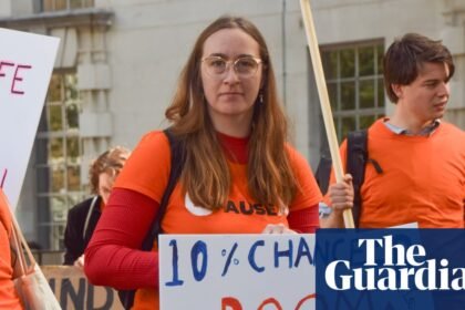 ‘Pull the plug’: protesters resort to direct action against AI firms