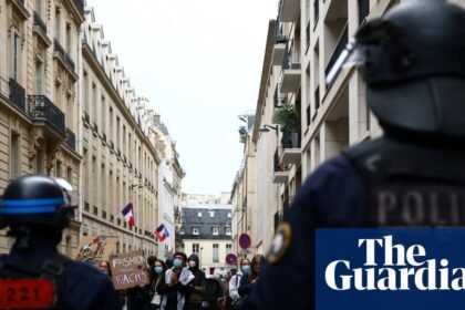 French police suspend use of stun grenades after high-school protester loses hand