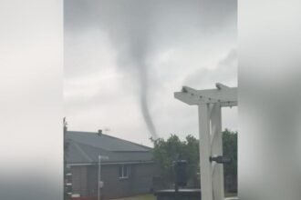 Rare tornado whips through small Australian town