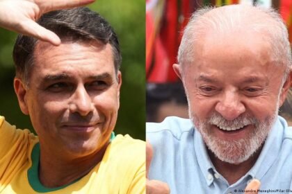 Brazil election: Flavio Bolsonaro, the son of populist Jair Bolsonaro, takes an early lead over rival Lula da Silva with over 30% of votes counted