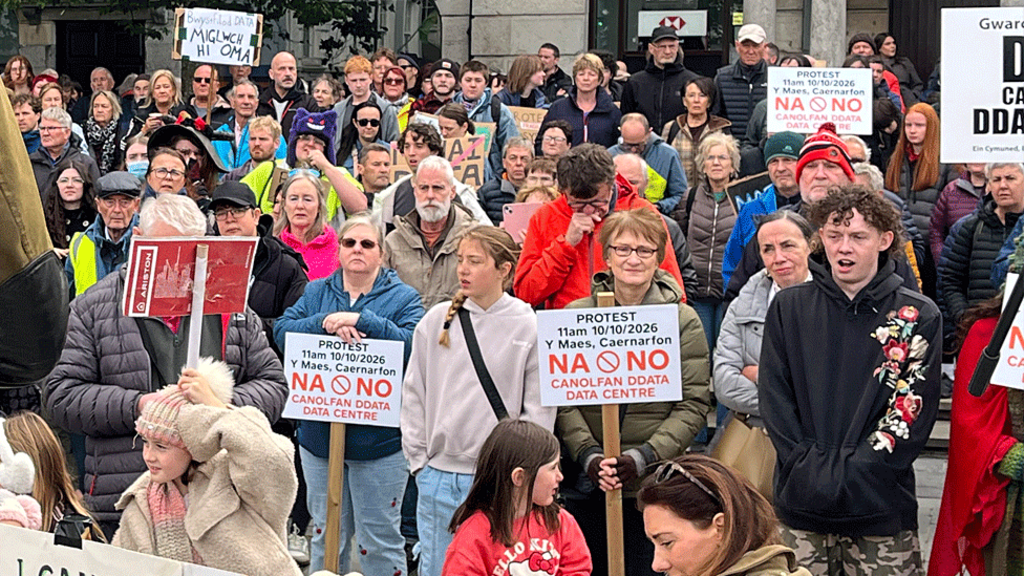 Hundreds protest over data centre plans