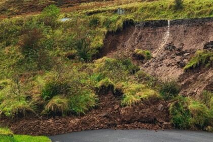 Watch the moment a landslip leaves Skye drivers facing a 40-mile diversion