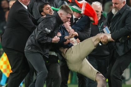 Protesters halt game as calls grow on Ireland to boycott second Israel game
