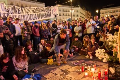 Photos: Protests erupt after 87-year-old evicted woman dies in Madrid
