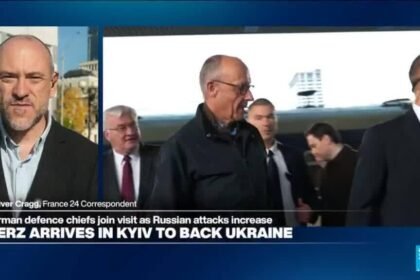 Germany's Merz visits Kyiv as Russia steps up attacks on Ukrainian cities