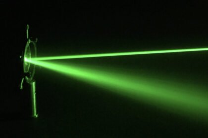 An experimental tour-de-force: Entanglement between glass bead and light