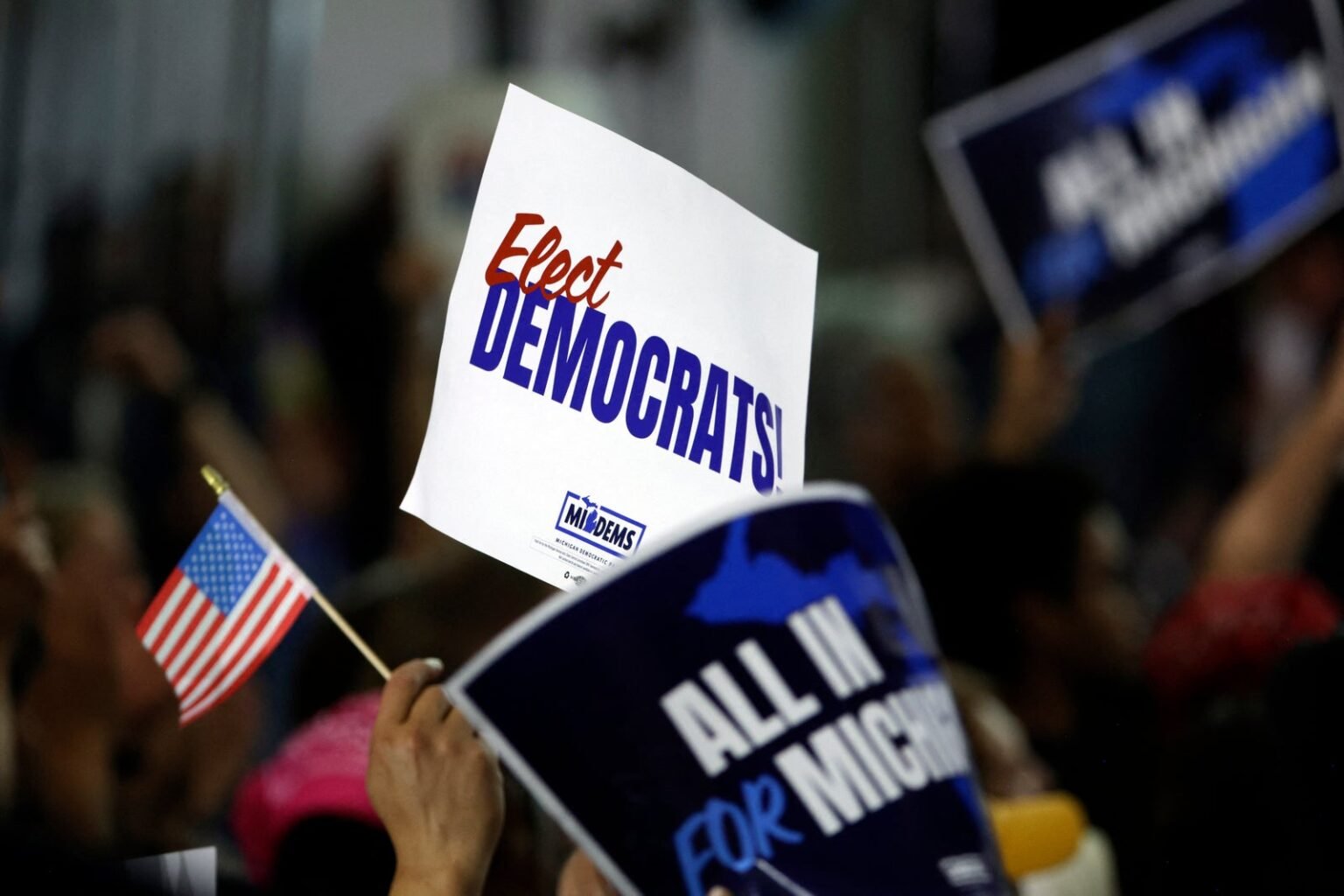 The gap between Americans identifying as Democrats over Republicans hasn’t been this wide since 2009