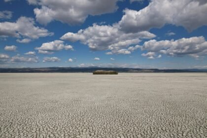 One of Greece’s largest lakes shrinks to a tenth of its original size