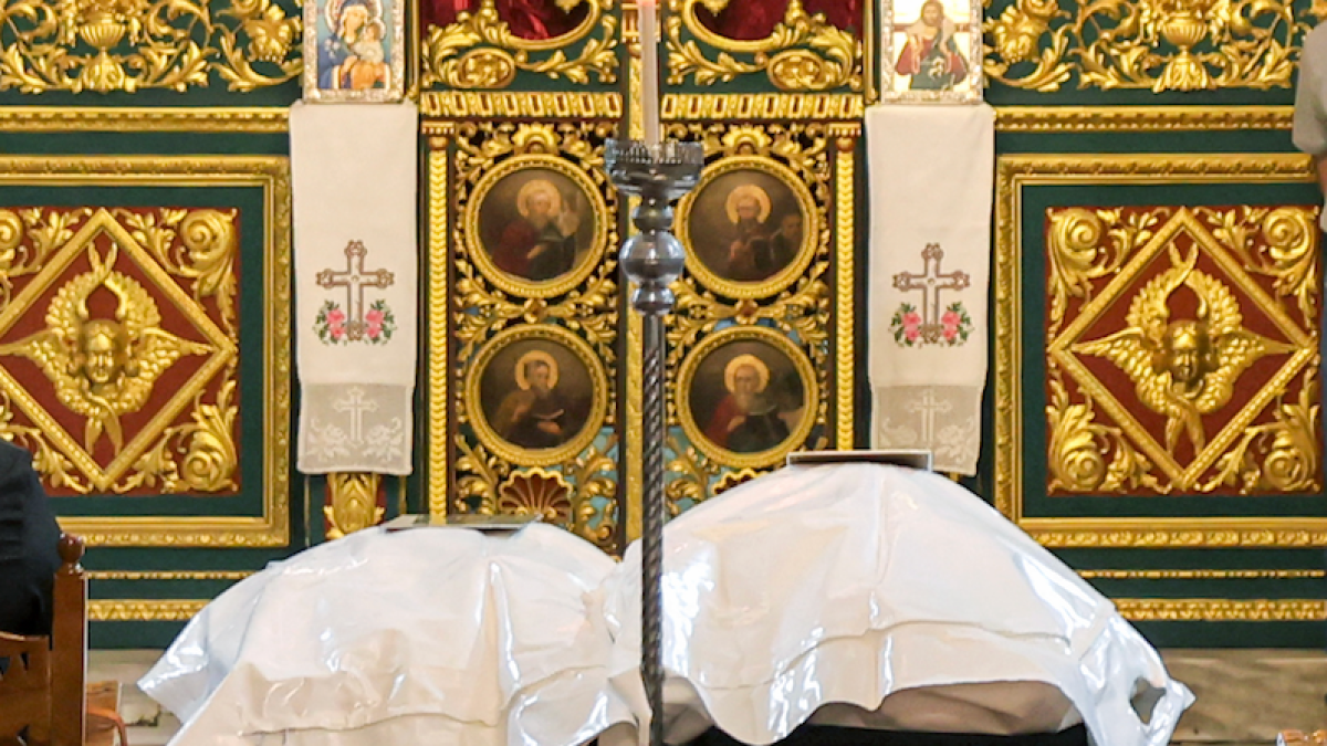 Funeral held at Gaza church for mother and daughter killed in Gaza strike