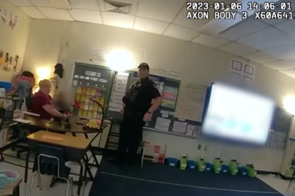 ‘F*** you, b****’: Six-year-old who shot teacher yells at cops in bodycam video