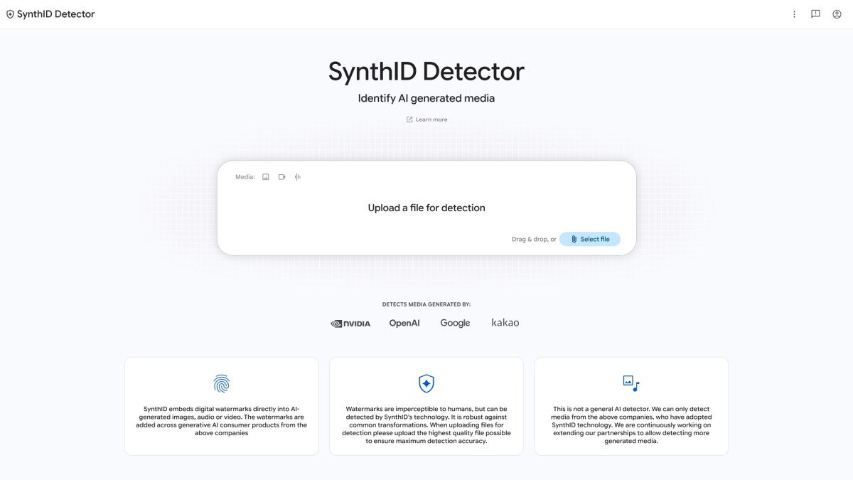 Google’s new SynthID website can identify AI-generated media