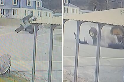 Horrifying moment out-of-control hayride flips leaving more than a dozen injured