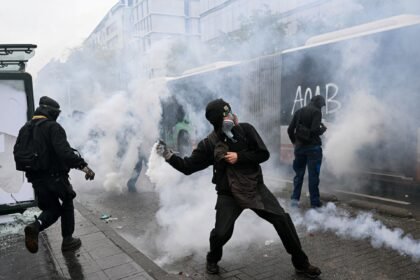 Thousands rally for anti-austerity protest in Brussels amid clashes