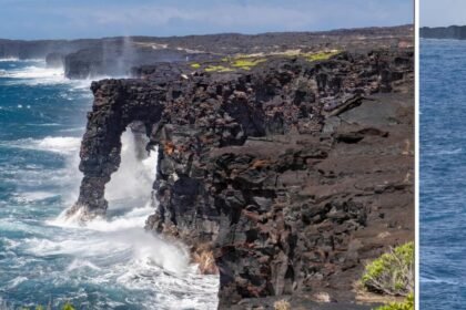 Hawaii sea arch collapses into Pacific Ocean after storms batter island state
