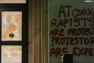 Cornell students vandalize on-campus wall over university's handling of alleged rape case