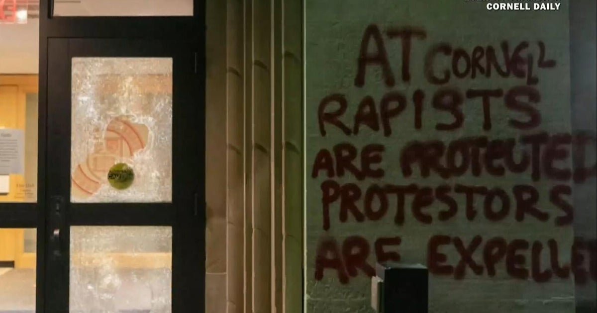 Cornell students vandalize on-campus wall over university's handling of alleged rape case