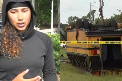 Witness speaks out after deadly school bus crash in Florida: "Luckily I had a first aid kit"
