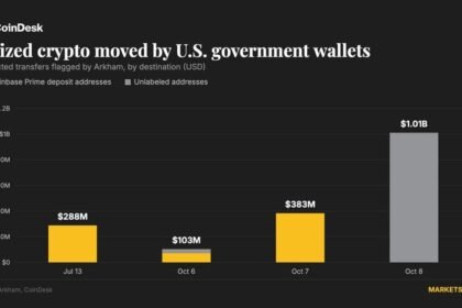 U.S. government moves $1 billion in bitcoin from Bitfinex hack wallet, no sale indicated