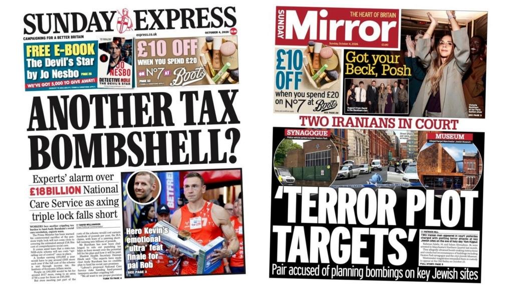 The Papers: 'Another tax bombshell?' and 'Terror plot targets'