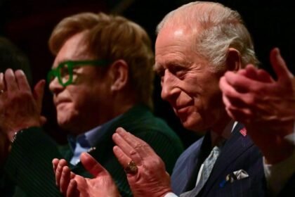 King Charles and Elton John in the audience for Apple music workshop
